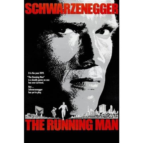 The Running Man Movie Art print Silk poster Home Wall Decor