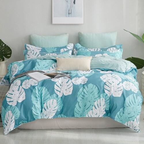 Rainforest Leaf Bedding Set Simple Duvet Cover Set Pillowcase Home Textiles 2/3pcs Bed Linen King Queen Size Dropship