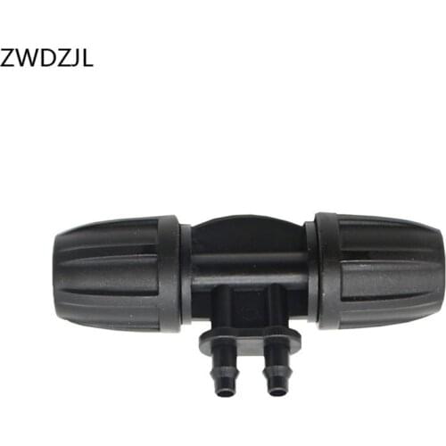 Irrigation tees 3/8 to the 4/7 water hose water splitter barbed 1/4 connector 4 way 8/11 garden hose nozzle connector 30pcs