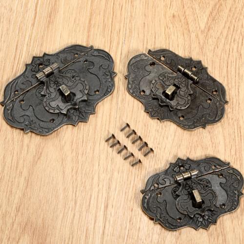 1pc Decorative Box Latch Hasps Jewelry Chest Wine Box Wooden Case Hasp Latch Catch Clasp 3 size
