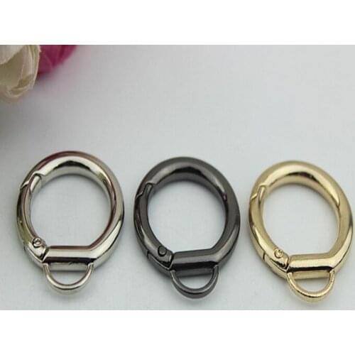 10 PCS/lot) bags handbags key hardware accessories button hook 2.5 cm inner diameter open spring coil connection Open ring