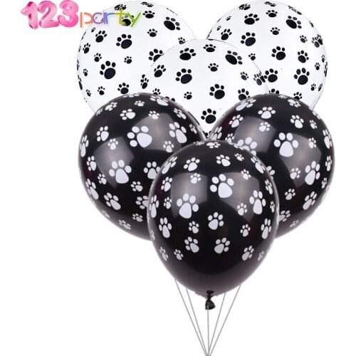 10pcs 12inch Full Print Dog Claw Balloon Bear Footprint Balloons baby shower Birthday party Farm Theme Animal Pattern decoration