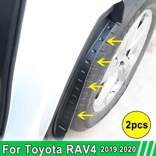 2Pcs Fender Car Mudguard Refit Rear Tire Fender Special Decoration For Toyota RAV4 RAV-4 2019 2020 2021 Car Exterior Accessories