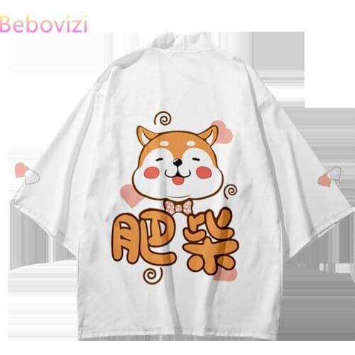2021 Plus Size XXS-6XL Summer Loose Japanese Fashion Cartoon Kawaii Kimono Streetwear Cardigan Robe Women Men Haori Top Yukata