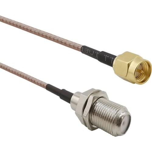 5Pcs SMA Male to F female Jack Connector Coaxial RF RG178 RF Pigtail Extension Cable SMA-F Adapter SMAJ-FK 7/10/15/20/30/50CM