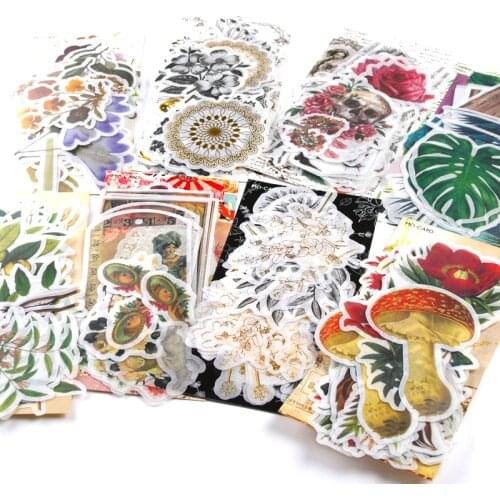60 pcs/bag Butterfly Flamingo Gilding Paper Sticker Decoration Stickers DIY Album Diary Scrapbooking Label Sticker