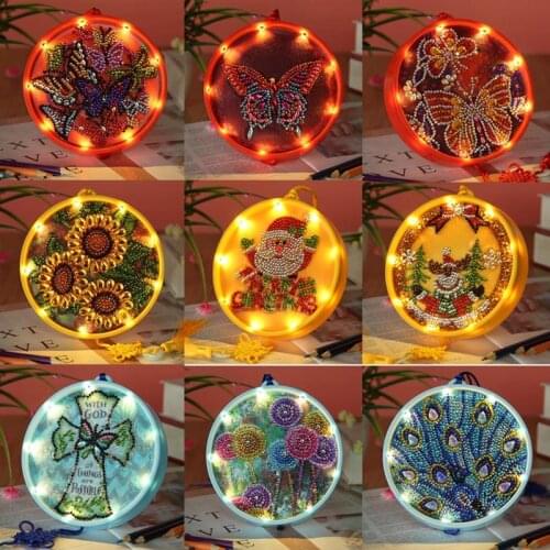 DIY Diamond Painting Led Light Lamp Christmas Special Shaped Diamond Mosaic Cross Stitch Embroidery Diamond Art Rhinestone Decor