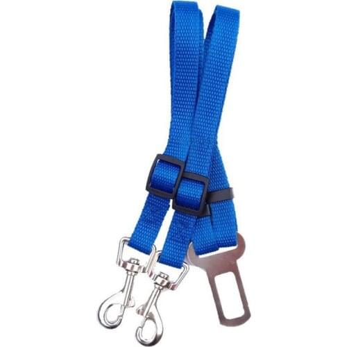 Pet Dog Car Traction Belt Double Traction Car Seat Belt Adjustable Dog Leash Pet Supplies Dog Accessories