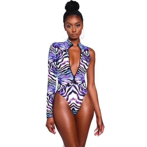 Long Sleeve One Piece Swimsuit Zip-up Rashguard UV Protection Swimwear Women 2021 Monokini High Rise Bathing Suits Beachwear