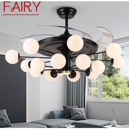 FAIRY Modern Ceiling Fan Lights Big 52 Inch Lamps Remote Control Without Blade For Home Dining Room