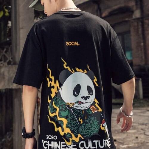 Summer Ladies Chinese T-shirt Women White Tops Tee Animal Harajuku Panda T Shirts Girls Tshirt Streetwear Jumpers