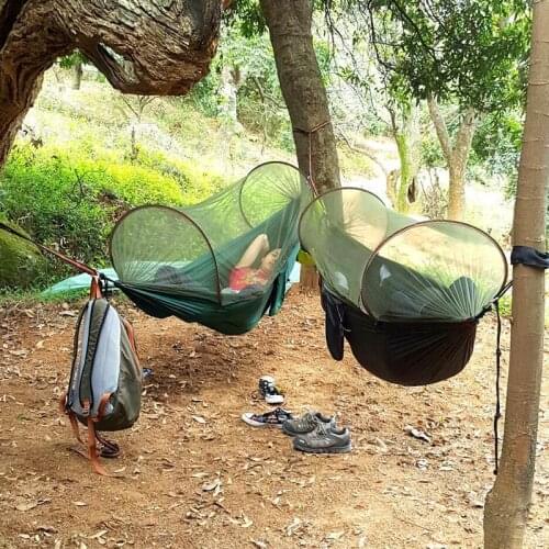 Quick storage hammock swing chair mosquito-proof and insect-proof outdoor indoor single and double plus broadband mosquito net