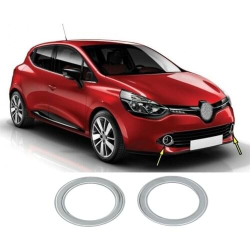 For Renault Clio 4 2013-2016 Chrome Fog Frame 2 Piece Chrome Styling Accessory Auto Makeup Stainless Steel Exterior Accessories