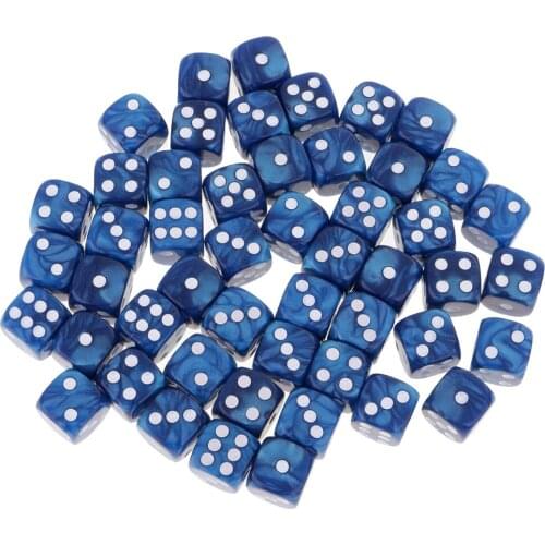 50Piece/Set D6 Acrylic Round Corner Dice 16mm for D&D DND MTG RPG Gaming Camping Party Role Playing Game Toy Gift