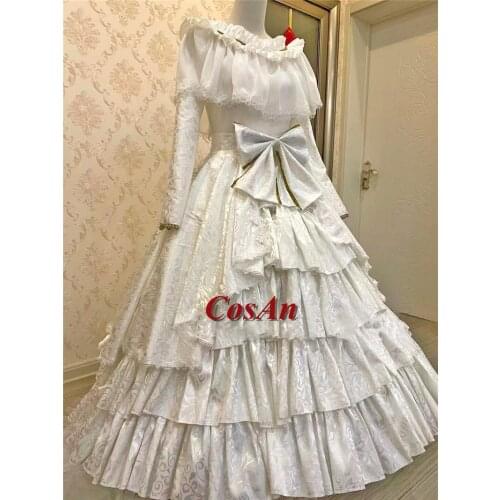 Anime The Princess Uniform Cosplay Costume White Elegant Formal Dress Unisex Activity Party Role Play Clothing Custom-Make Any