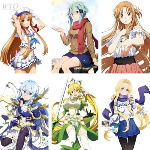 Sword Art Online Picture Asuna Anime Posters Canvas Painting Wall Decor Poster Wall Art Photos for Childrens Room Home Decor