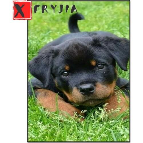 Diy diamond painting Rottweiler rhinestone mosaic cross stitch 5d embroidery kits full square round drill art home decoration