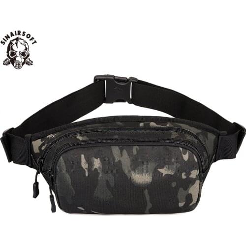 SINAIRSOFT 1000D Nylon Tactical Military Sport Waist Bag Functional Fanny Running Fishing 5.7 Inches Phone Belt Trekking Bags