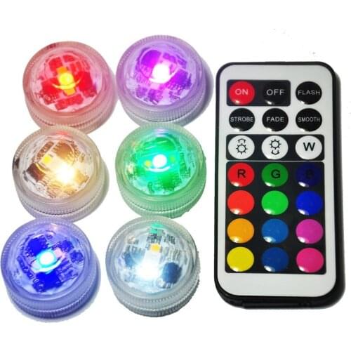 Submersible Candles Mini LED Decorative Lights with Battery 21 Keys Remote Controller 13 Colors Available for Birthday Gifts