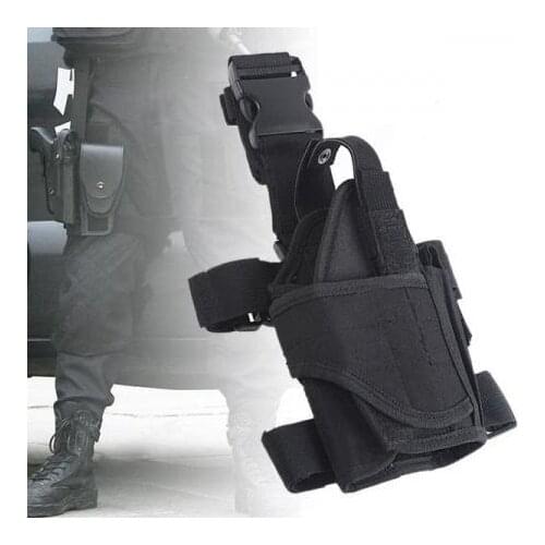 Adjustable Tactical Leg Holster Puttee Thigh Leg Pistol Gun Holster Pouch Bag Military Pistol holster fit Glock 1911 M92