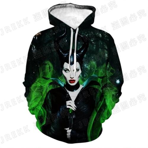 3D Print Movie Maleficent Disney Anime Cartoon Child Hoodies Spring Autumn Harajuku Men Women Oversized Sweatshirt