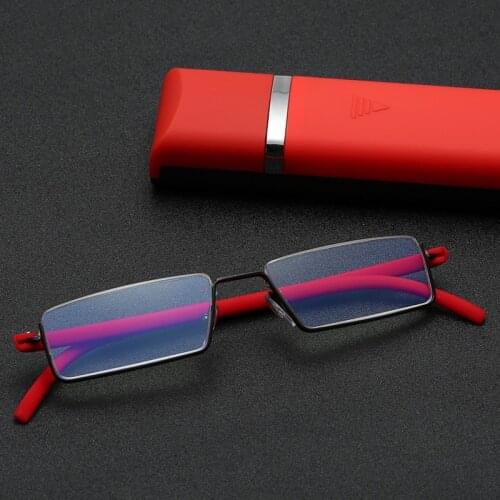Ultra Light Blue Light Blocking Half Frame Reading Glasses with Free Cases