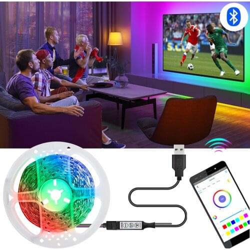 Bluetooth Smart Colored LED Lights Backlight 5V USB RGB LED Strip Light Intelligent HDTV Backlight Multi-colored LED Night Lamp