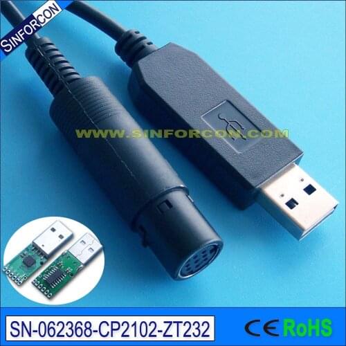 Win8 10 Android Mac CP2102 with mini DIN USB RS232 adapter cable