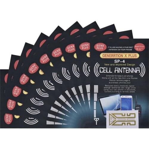 10PCS SP-4 Outdoor Cell Phone Signal Enhancement Amplifier 4G Antenna Signal Booster Stickers for Apple Android Phones