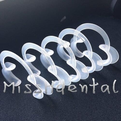 50 Pcs Dental Mouth Retractor Expander C-Shape Opener Cheek (Small Size)