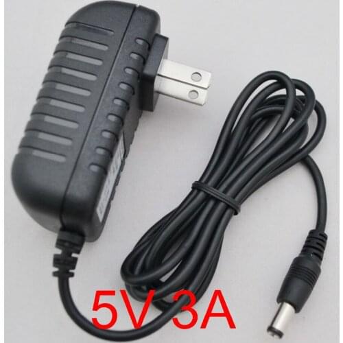 50PCS High quality AC 100V-240V Converter IC power Adapter DC 5V 3A 3000mA 15W Power Supply US Plug DC 5.5mm x 2.1-2.5mm New