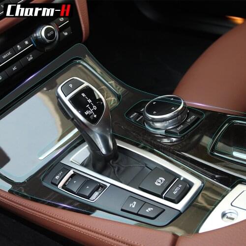 Self-healing Interior Trim Protection Film Central Control Gear Shift Panel Sticker for BMW F10 F11 5 Series 2014-2017