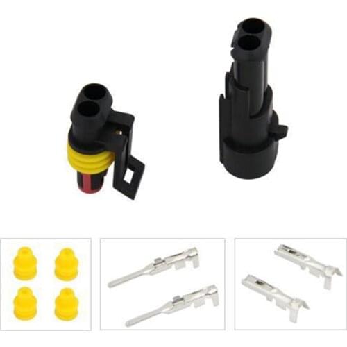 Auto Waterproof Connectors Boats Plug Kit Male Female Terminals Cable Seal Silicon Motorcyle