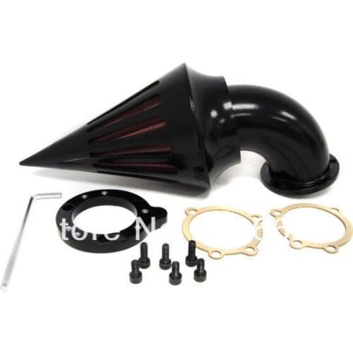 Freeshipping BLACK SPIKE AIR CLEANER CARB COVER INTAKE FILTER For HARLEY CV S&S CARBURETORS