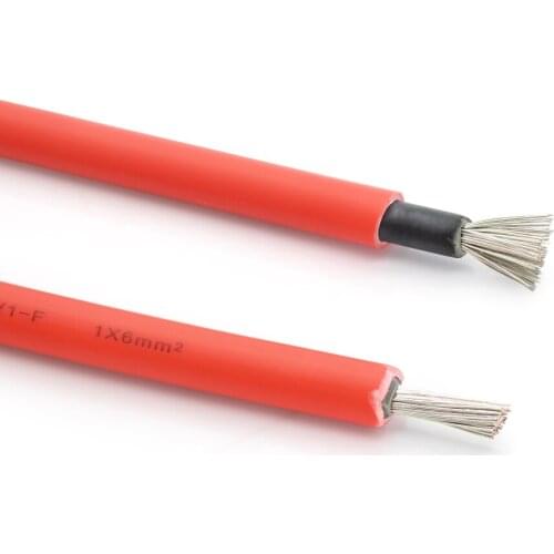 BULSUNSOLAR 6.0mm sq 200meter roll, 10AWG PV Solar Cable Wire,Red Color,XLPE PV Cable