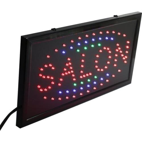CHENXI Led salon beauty hair shop business open sign neon flashing led shop board advertising lights 19*10 inch indoor