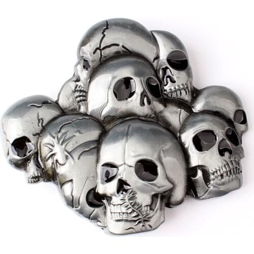 Skull skeleton belt buckle Belt DIY accessories Western cowboy style Smooth belt buckle Punk rock style k25