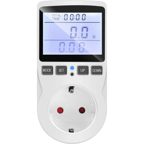 110v 230v Power Meter LCD Digital Wattmeter Wattage Power Consumption EU/US Plug Socket Energy Meter Electricity Analyzer