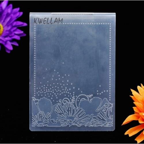 Flower Plastic Embossing Folder For Scrapbook DIY Album Card Tool Plastic Template Embossing Tool 10.6x14.5cm KW7012407