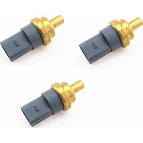 FHAWKEYEQ Qty 3 Engine Cooling Water Temperature Sensor For A3 S3 Q3 Q5 TT A4 VW Jetta Passat Beetle Tiguan Golf Bora 06A919501A