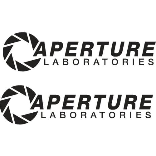 For 2Pcs 2 Aperture Science Laboratories Die Cut Vinyl Sticker Decal Car Styling