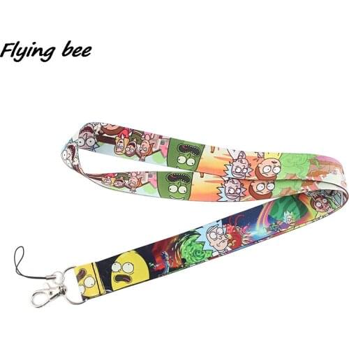 Flyingbee Cartoon Character Creative Lanyard Badge ID Lanyards Mobile Phone Rope Key Lanyard Neck Straps Accessories X1333