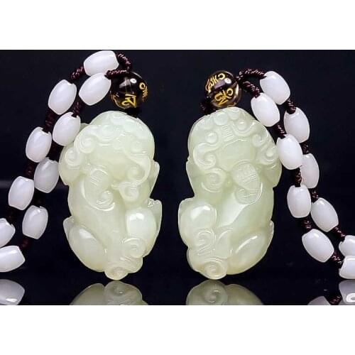 Kaiguang Hetian Jade Pendant Necklace for Men Transporting Monopoly and Female Mink Jewelry