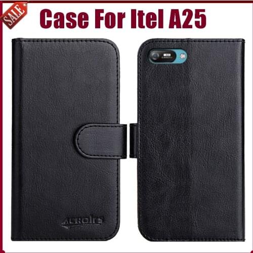 Hot! Itel A25 Case 5" Fashion 6 Colors Flip Soft Leather Wallet Protective Cover For Itel A25 Case Phone Bag