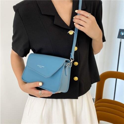Small square bag female 2021 new simple casual solid color fashion shoulder messenger bag designer bags clutch bag