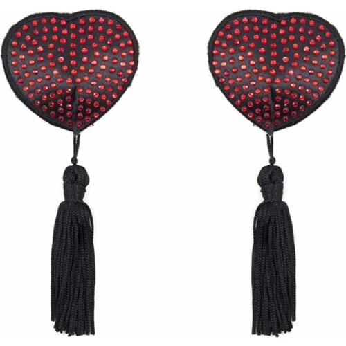 Reusable Diamond Nipple Cover Women Self Adhesive Pasties Sexy Tassels Tepel Cover Bra Accessories