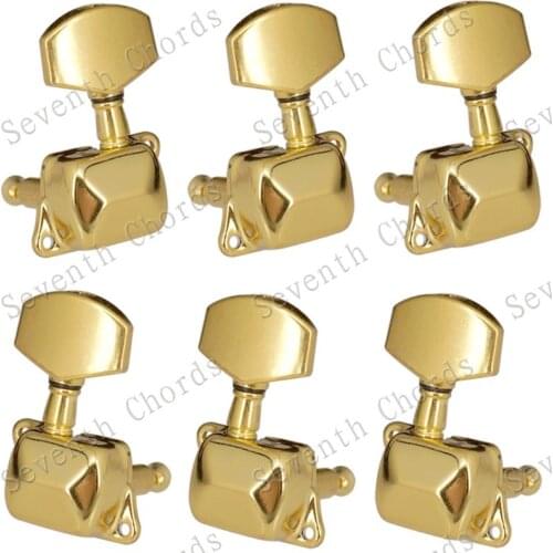 A Set of Gold Semiclosed Guitar Tuning Pegs keys Tuners Machine Heads for Acoustic Guitar accessories guitr parts