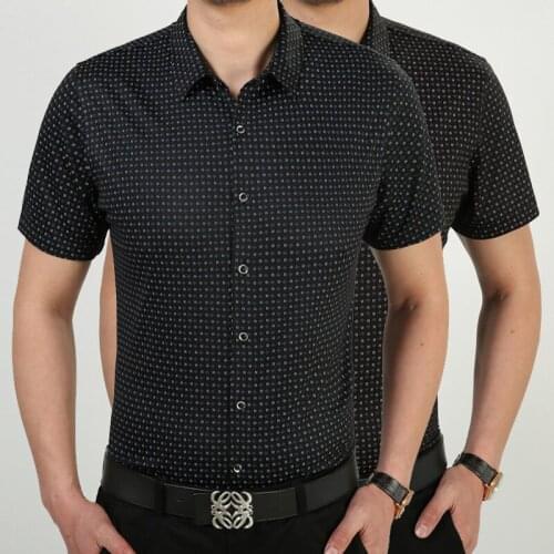 2020 Latest Design Cheap Fashion Slim Fit Polk dot Short Sleeve Shirts