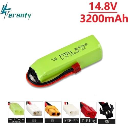Upgrade 14.8V 3200mah BATTERY for FT010 FT011 RC boat RC 4s 14.8V 3200mah Lipo Battery RC Helicopter Airplanes Car Quadcopter