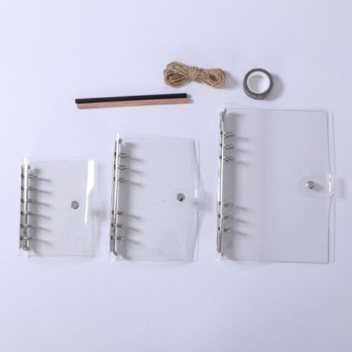 A7 A6 A5 Transparent Loose-leaf Binder Notebook Inner Pages Cover Note Book Journal Planner Diary Office Stationery Supplies